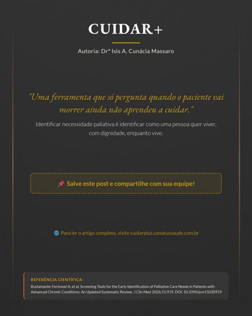 Ferramentas de Triagem Paliativa: Quando a Ciência Mede Morte