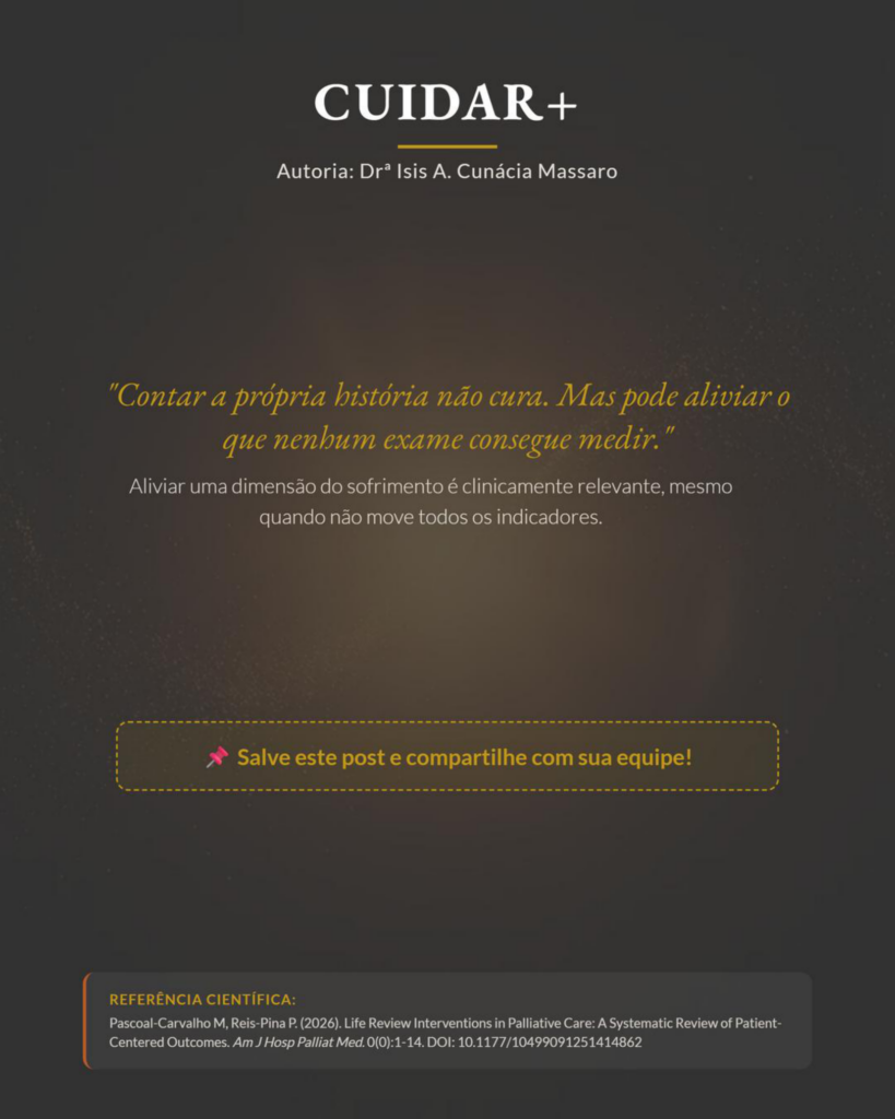 Revisão de Vida em Paliativos: Evidências, Limites e o Que Muda