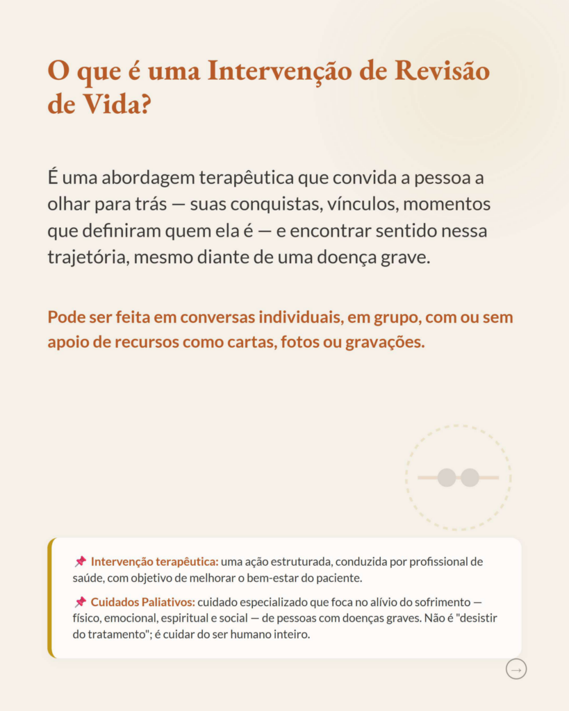Revisão de Vida nos Cuidados Paliativos