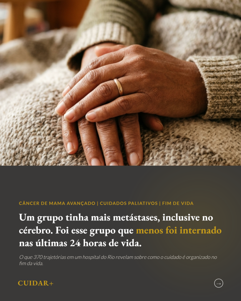 Câncer de mama avançado, trajetórias assistenciais em cuidados paliativos, slide 1