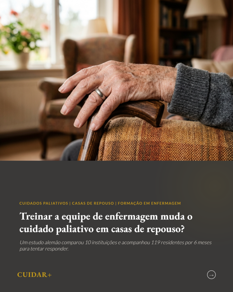Qualificação da equipe de enfermagem em cuidados paliativos em casas de repouso, slide 1