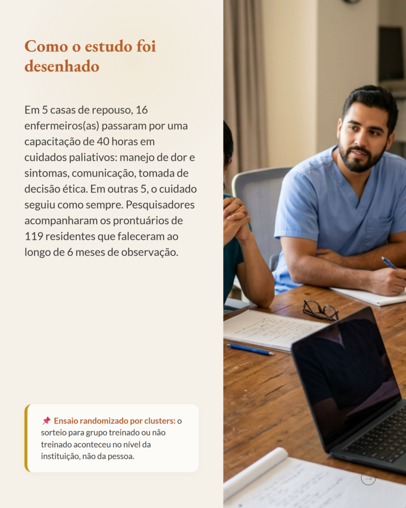 Qualificação da equipe de enfermagem em cuidados paliativos em casas de repouso, slide 2