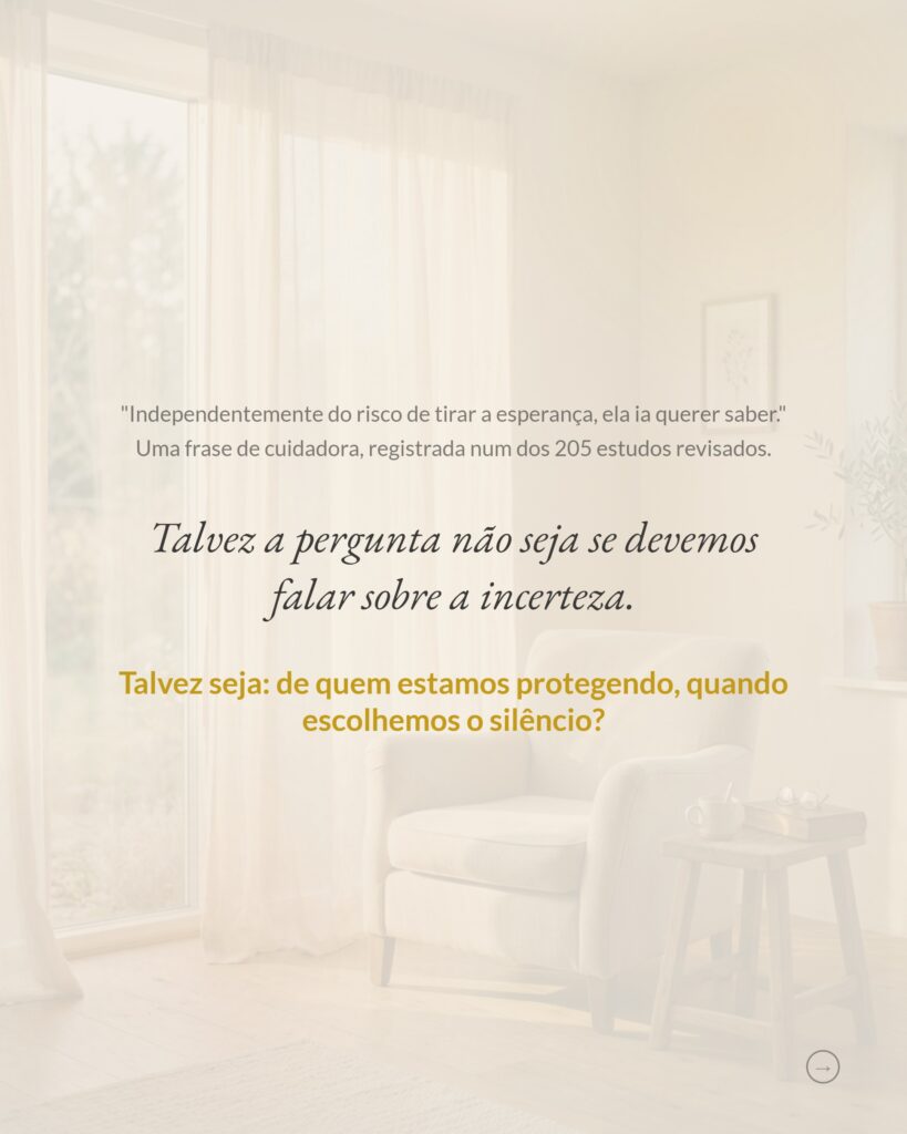 Comunicar a Incerteza do Prognóstico: O Que 205 Estudos Revelam