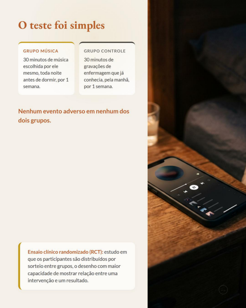 Música ao Dormir Contém a Piora do Sono de Cuidadores Familiares