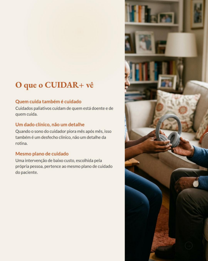 Música ao Dormir Contém a Piora do Sono de Cuidadores Familiares