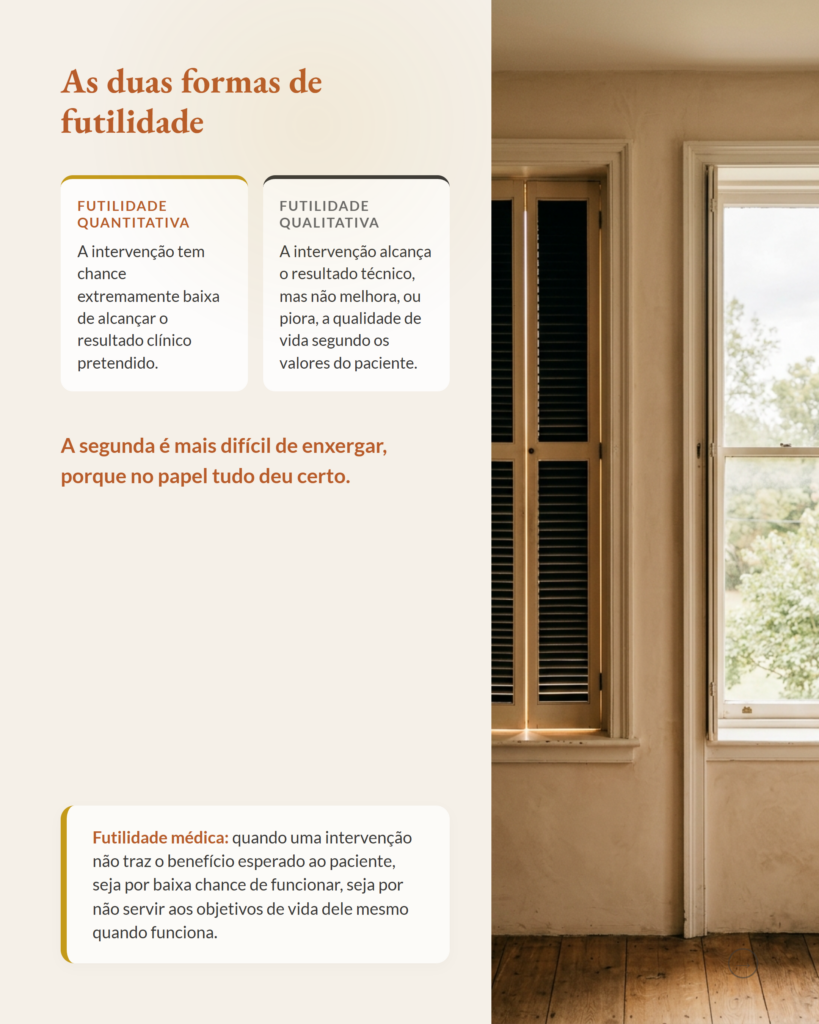 Decisão em cardiopatia avançada, framework de futilidade médica, slide 3