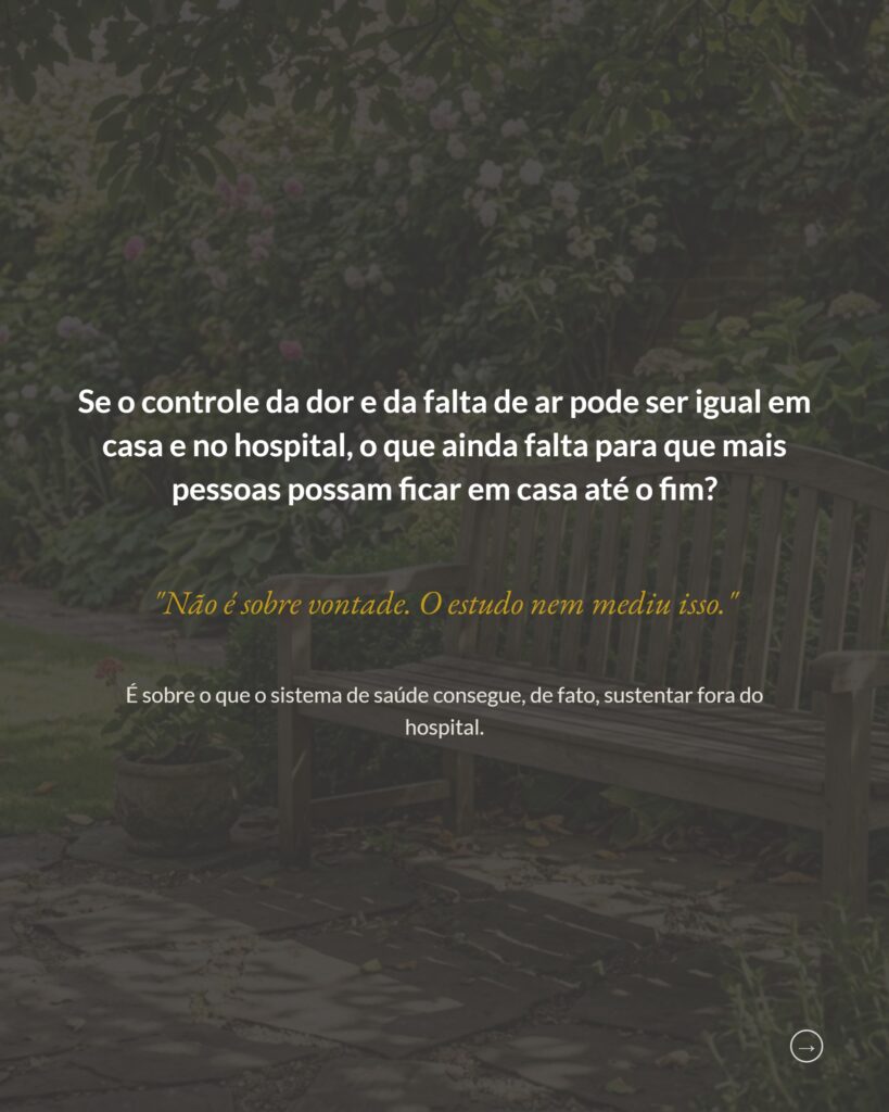 Local de morte em cuidados paliativos, casa versus hospital, slide 9