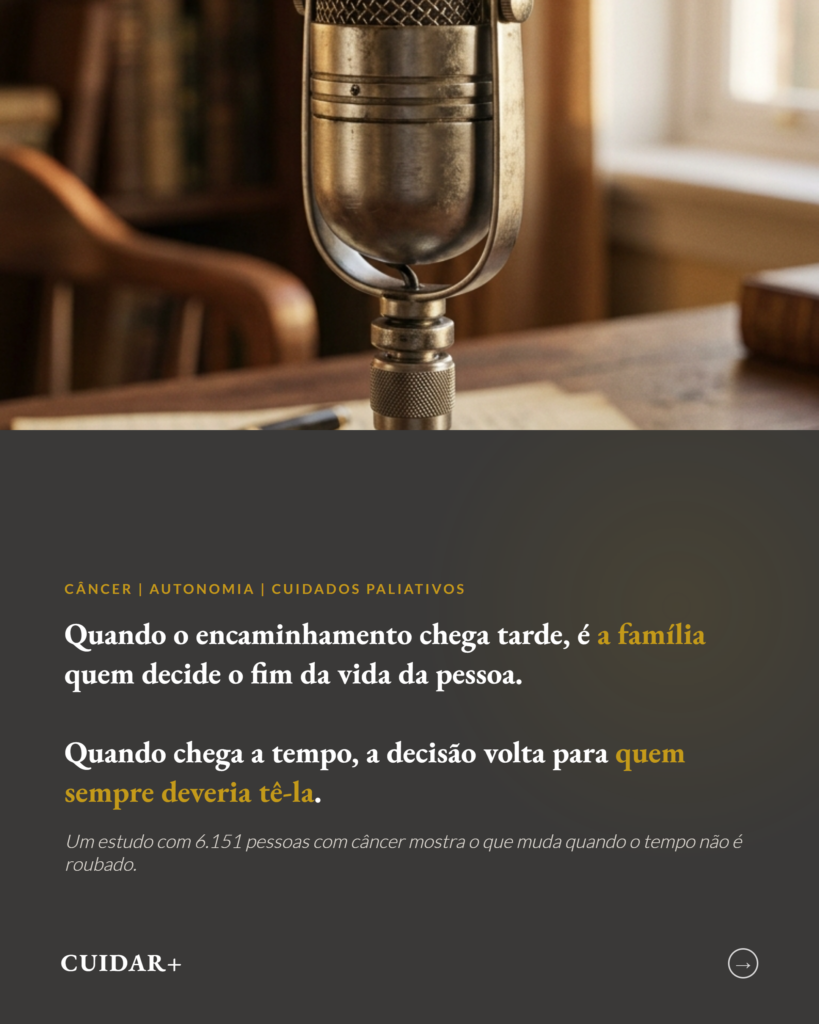 Momento do encaminhamento paliativo e autonomia no fim da vida, slide 1