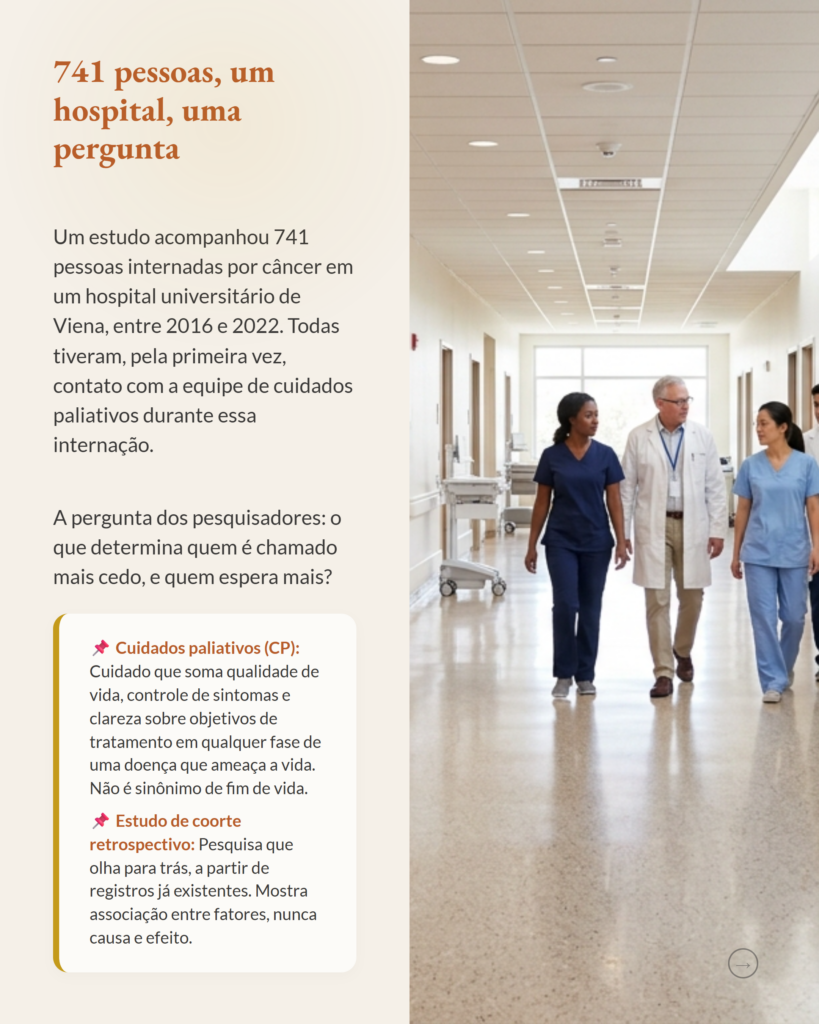 Cuidados paliativos e câncer sem metástase, encaminhamento tardio, slide 2