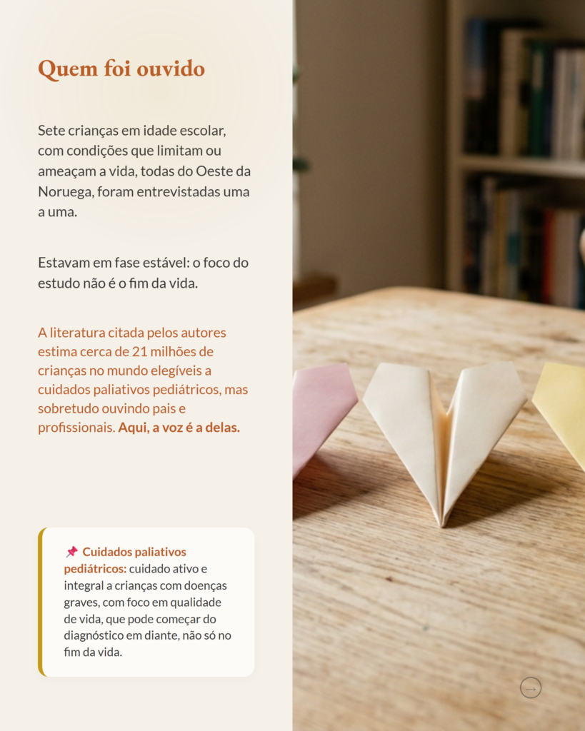 Tecnologia, vida cotidiana e comunicação na voz de crianças com doenças graves, cuidados paliativos pediátricos, slide 2