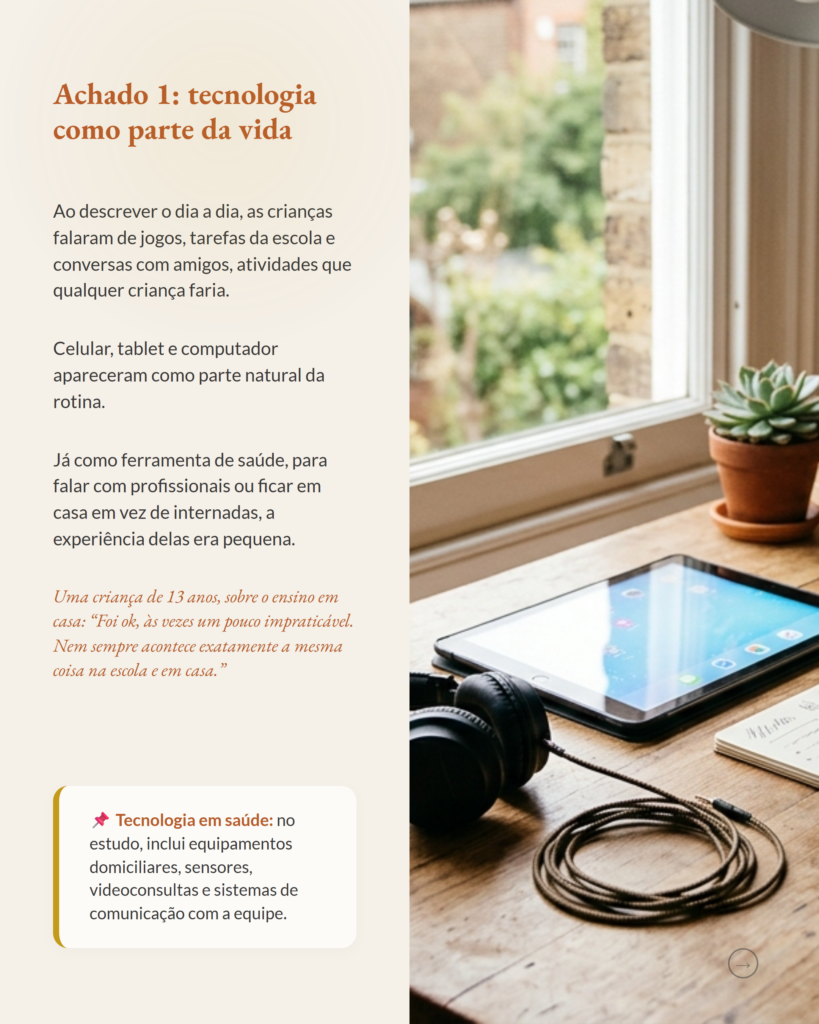 Tecnologia, vida cotidiana e comunicação na voz de crianças com doenças graves, cuidados paliativos pediátricos, slide 3