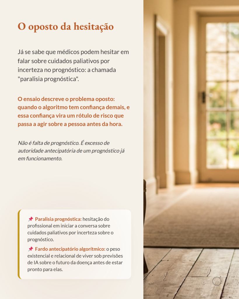 Fardo antecipatório algorítmico e a ética da predição em saúde, slide 4
