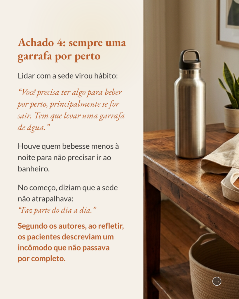 A sede em cuidados paliativos, sede e boca seca na experiência de pacientes em cuidado domiciliar, slide 6
