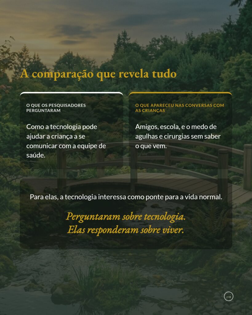 Tecnologia, vida cotidiana e comunicação na voz de crianças com doenças graves, cuidados paliativos pediátricos, slide 7