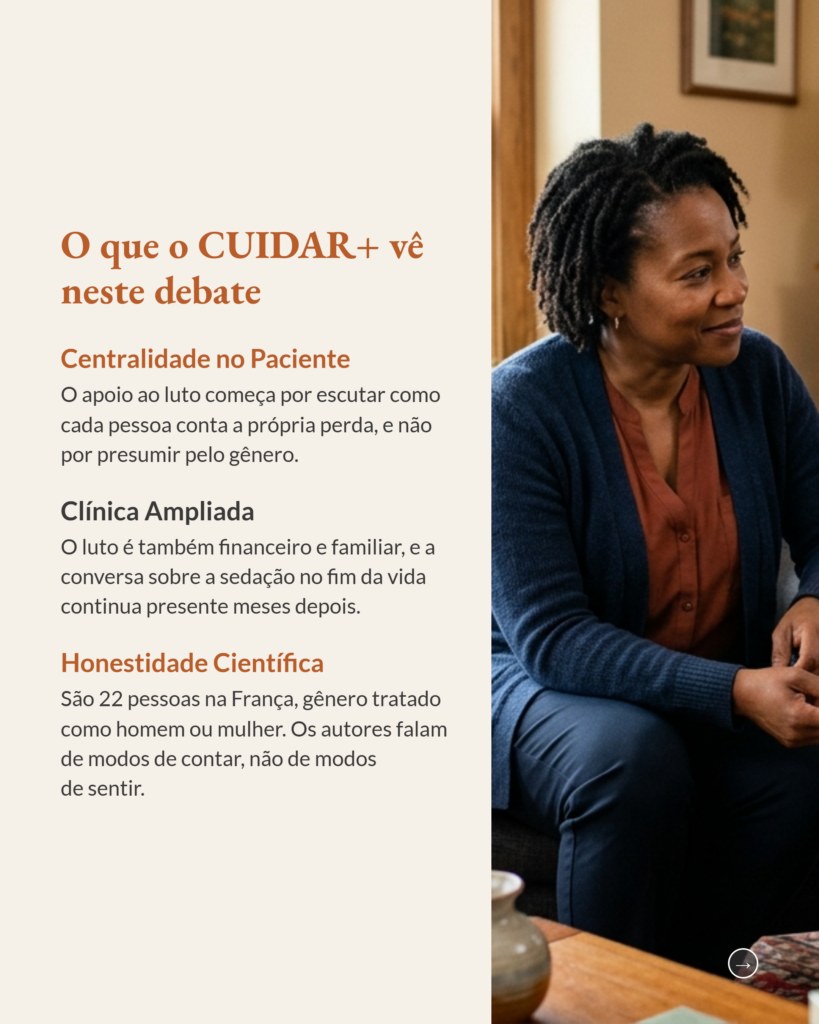 Luto conjugal após o câncer, sedação paliativa e registros narrativos de homens e mulheres, slide 8