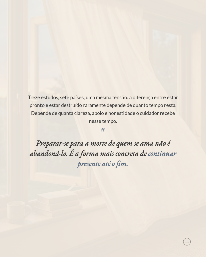 Preparo para a morte em cuidadores familiares, cuidados paliativos, slide 9