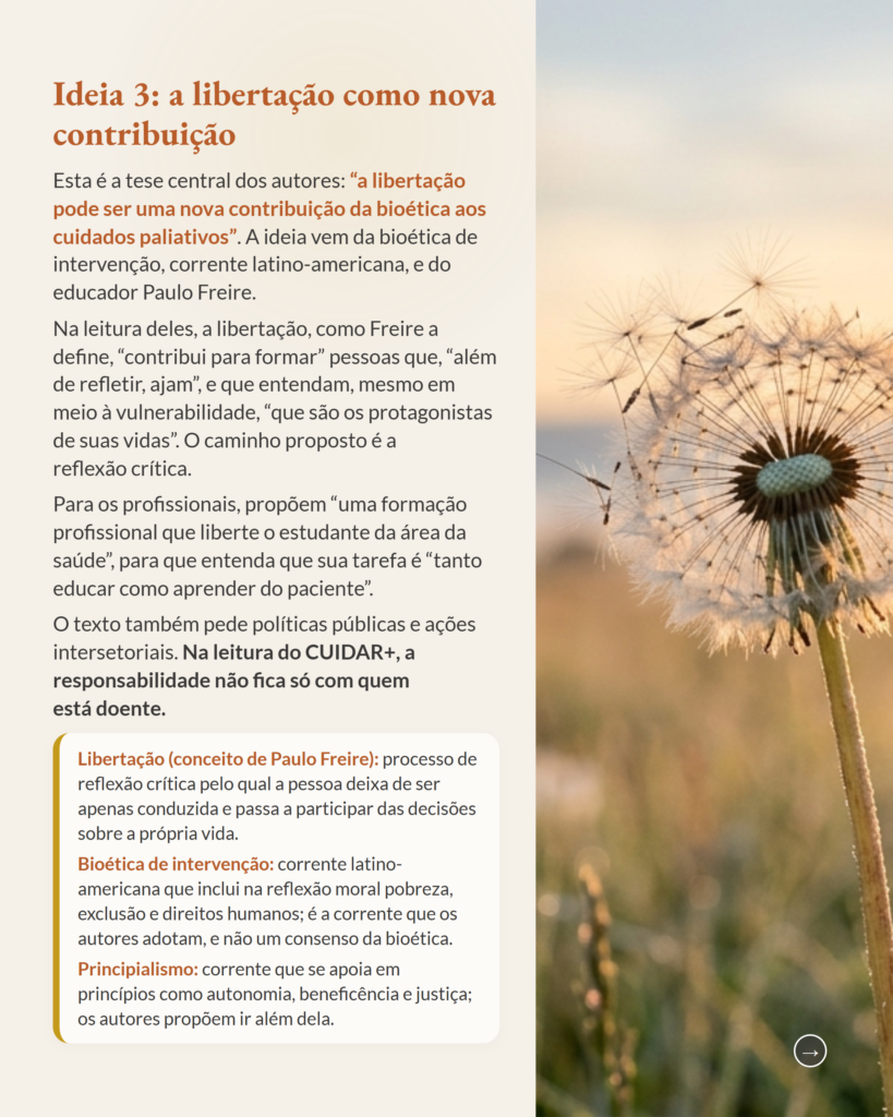 Libertação e bem morrer na bioética dos cuidados paliativos: ensaio de 2021, slide 5